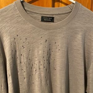 Large Vintage Zara shirt with holes